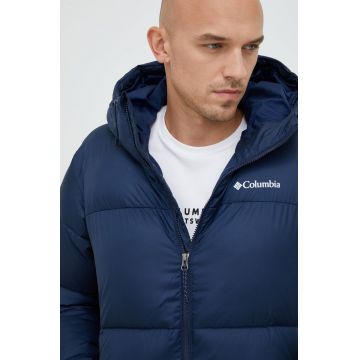 Columbia geacă P￬t Hooded Jacket bărbați, culoarea bleumarin, de iarnă 2008413