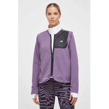 adidas Performance jachetă de alergare Ultimate Conquer the Elements COLD.RDY culoarea violet, de tranzitie