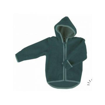 Emerald - Jacheta din lana merinos organica - wool fleece - Iobio