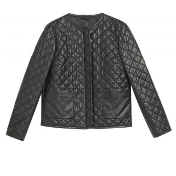 LAZIO QUILTED LEATHER JACKET 38