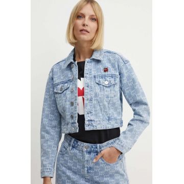 Dkny geaca jeans HEART OF NY femei, de tranzitie, D2B4A115