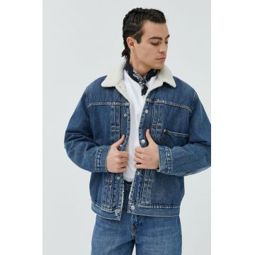 Levi's geacă din denim bărbați, de tranziție, oversized
