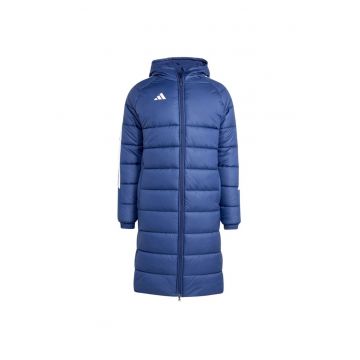 Geaca barbati  Tiro 24 Long - albastru - matlasat - cu gluga nedetasabila - din materiale reciclate