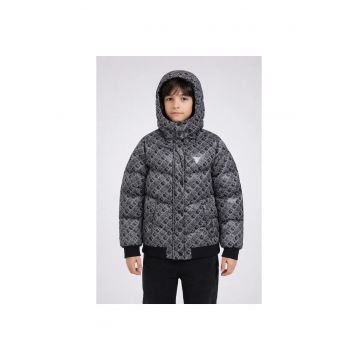 Geaca copii din puf  J4YL02 14 ani 164 CM Gri