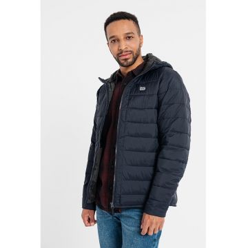 Geaca cu gluga si buzunare laterale - Negru stins