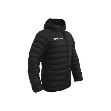 Geaca de iarna barbati -  neagra - poliester - umplutura din nailon - cu gluga -