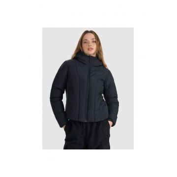 Geaca de puf  femei - neagra - umplutura sintetica - croiala slim - material rip-stop