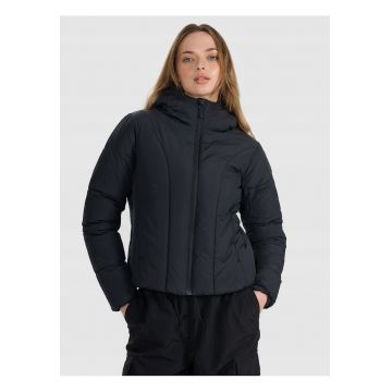 Geaca de puf  pentru femei - neagra - croiala slim - umplutura sintetica - rip-stop