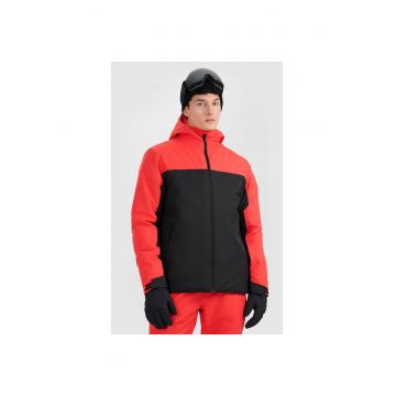 Geaca de schi barbati -  poliester - negru/rosu -