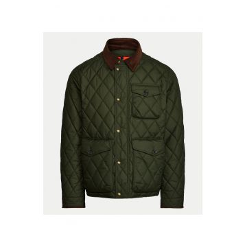 Geaca de tranzitie pentru barbati  verde - din bumbac