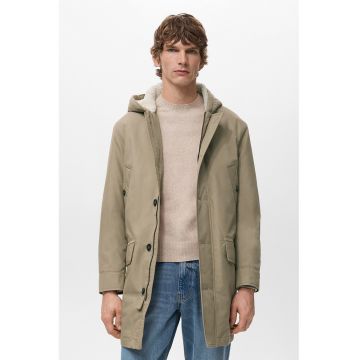 Geaca parka cu gluga - Maro deschis