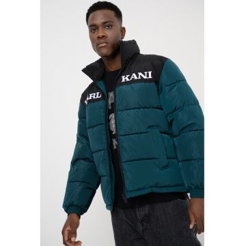 Geaca Retro Essential - Negru/Verde englez