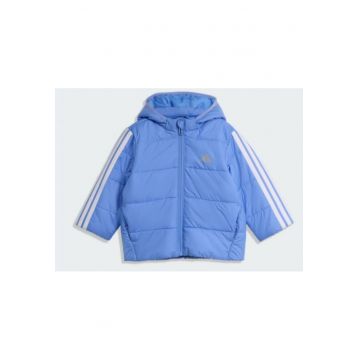 Geaca sport copii -  Essentials 3-stripes - albastru - sintetic