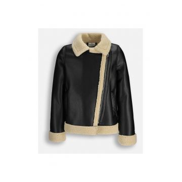 Geaca  ZC5153101OGJ-021 - captusita - piele ecologica - negru