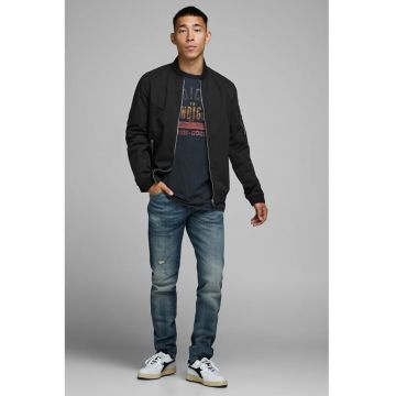 Jacheta bomber cu buzunare cu fermoar - Negru