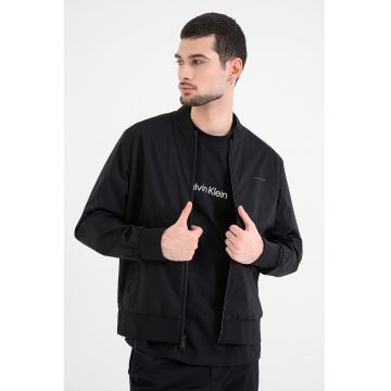 Jacheta bomber cu buzunare cu fermoar - Negru