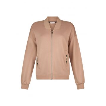 Jacheta bomber cu detalii metalice - Bej