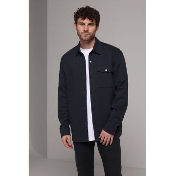 Jacheta-camasa cu buzunar pe piept - Albastru ultramarin