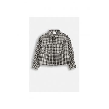 Jacheta-camasa cu imprimeu gingham