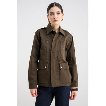 Jacheta-camasa din bumbac Kid - Kaki