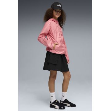 Jacheta cu gluga si fermoar Essentials - Roz deschis