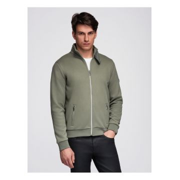 Jacheta cu guler înalt și căptușeală din fleece  C645 - Kaki