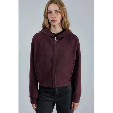 Jacheta dama  gluga - rosu - modal/poliester