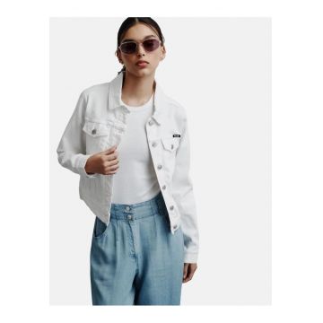 Jacheta de blugi scurta cu buzunare pe piept