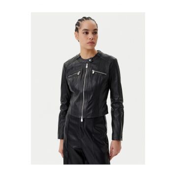 Jacheta de piele de dama  negru -