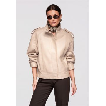 Jacheta de piele  OW-JAFL-0104 - Bej