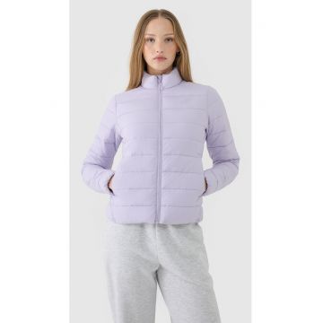 Jacheta de puf sintetica  slim - hidrofoba - violet - material anti-ripare - pentru femei