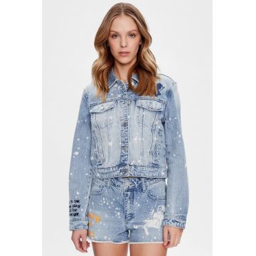 Jacheta din denim -  Stevie W3GN45 - Alb/Albastru deschis
