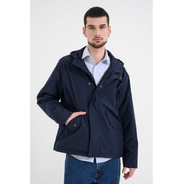 Jacheta pliabila cu gluga Desert Sky - Bleumarin