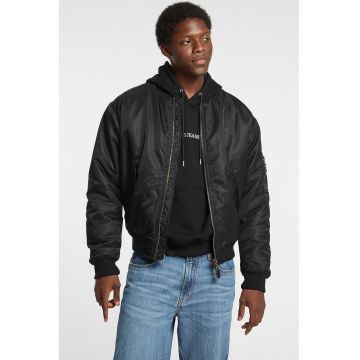 Jacheta regular fit cu fermoar - Negru