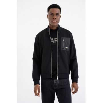 Jacheta regular fit cu fermoar - Negru