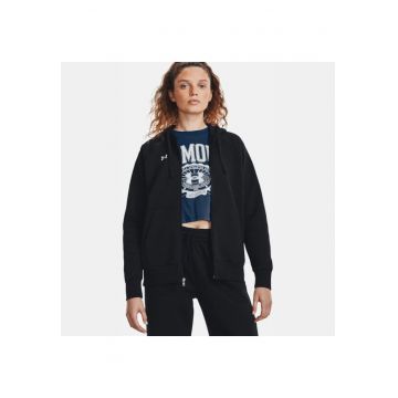 Jacheta sport dama -  Rival Fleece - cu gluga - neagra - bumbac/poliester