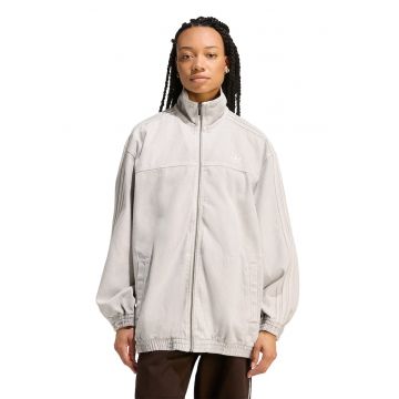 Jacheta supradimensionata din denim - Gri deschis