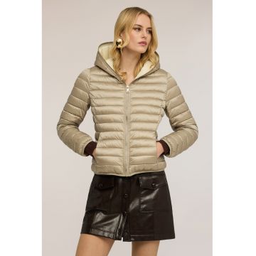 Jacheta usoara cu fermoar - Maro nisip