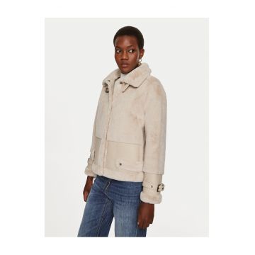 Palton dama -  TWINSET-242TP2380 - alb bej -