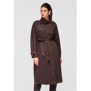 Palton de tranzitie midi  OW-COLC-0115 - Maro