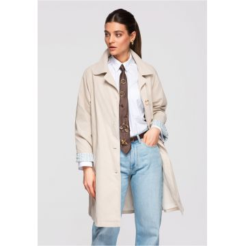 Palton de tranzitie midi  OW-COLC-0116 - Bej