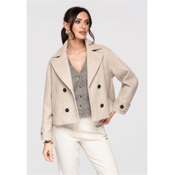Palton de tranzitie  OW-JANP-0129 - Bej inchis