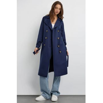 Trench - trench cu nasturi - Albastru marin