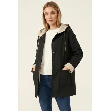 Trenci dama -  Textil - Negru