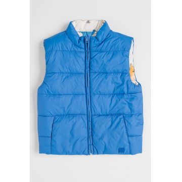 Vesta matlasata reversibila - Albastru petrol
