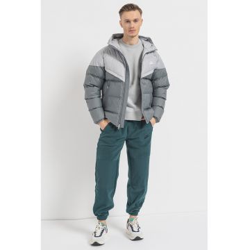 Geaca cu finisaj rezistent la apa si gluga Windrunner - Gri/Gri carbune