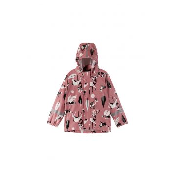Geaca de ploaie copii -  poliester reciclat - roz -