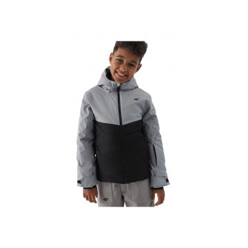 Geaca de schi pentru baieti  4FJWAW24TTJAM535 - impermeabila - poliester - negru/gri -