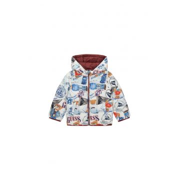 Geaca de tranzitie copii -  multicolor - poliester - cu buzunare cu capse