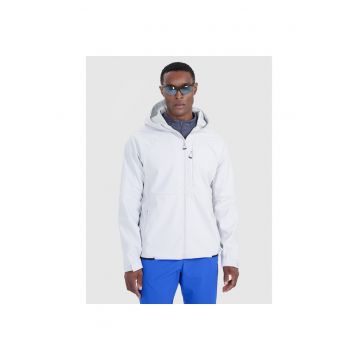 Geaca de trekking barbati  poliester - alb
